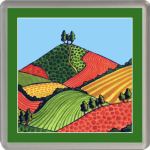 Sky Blue Colmer's Hill with green border