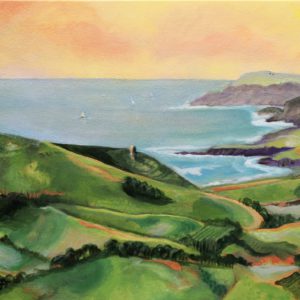 Sunset over Kimmeridge Bay