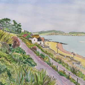 Across to Golden Cap from the Gardens, Lyme Regis