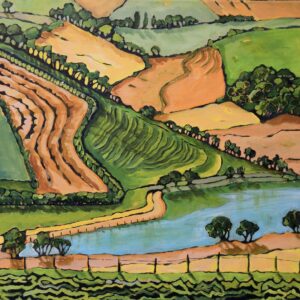 Winterborne River from Maiden Castle