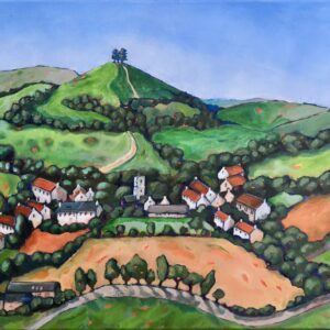 Looking down on Symondsbury and Colmer's Hill