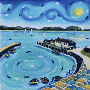 Sunlit View of the Cobb, Lyme Regis